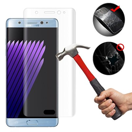 Note 7 Screen Protector, Febite Tempered Glass HD Clear Full Coverage Screen Screen Protector Anti-Bubble Film for Samsung Galaxy Note 7 (Clear)