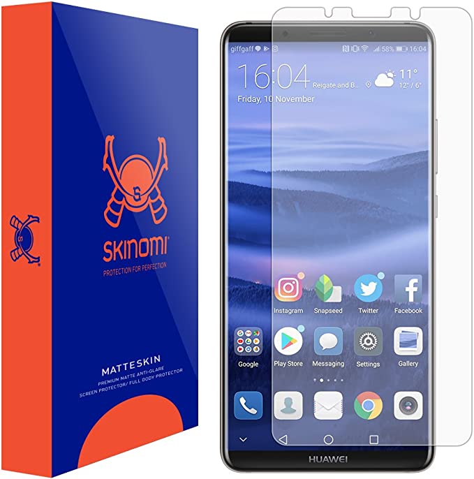 Skinomi Matte Screen Protector Compatible with Huawei Mate 10 Pro Anti-Glare Matte Skin TPU Anti-Bubble Film