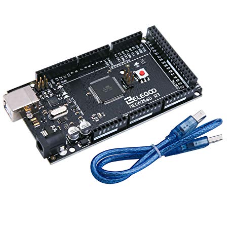 Elegoo LYSB01H4ZDYCE-ELECTRNCSMEGA 2560 R3 Board ATmega2560 ATMEGA16U2 with USB Cable Compatible and Arduino