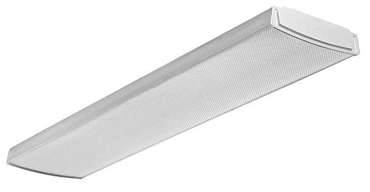 Lithonia Lighting LBL4 LP840 Led Curved Wraparound Ceiling Light, 4', 4000 Lumens, 4000K, White