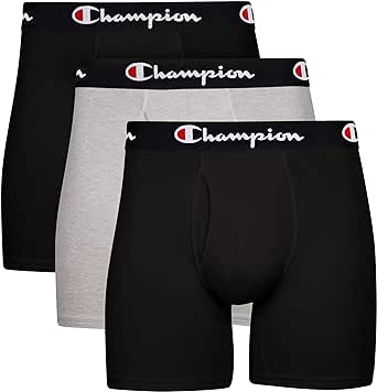 Champion Mens Cotton Stretch Boxer Briefs