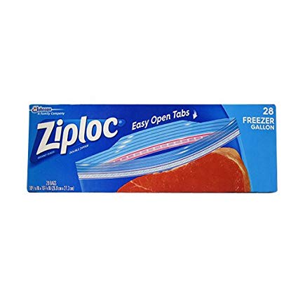 JOHNSON ZIPLOC ,28 FREEZER GALLON ,28 SEAL TOP BAGS( 26.8cm27.3 cm)