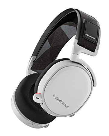 SteelSeries Arctis 7 Lag-Free Wireless Gaming Headset with DTS Headphone:X 7.1 Surround for PC, PlayStation 4, VR, Mac and Wired for Xbox One, Android and iOS - White (Certified Refurbished)