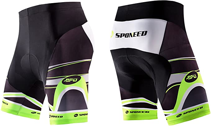 sponeed Men's Cycle Shorts Biking Pants Gel Padding Bicycle Ride Bottoms for Road Bikie MTB