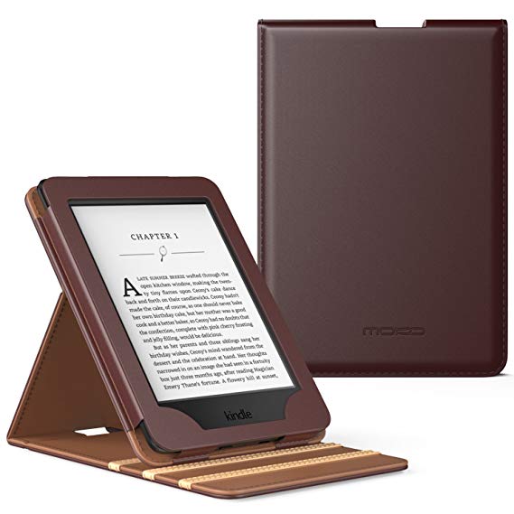 MoKo Case for Kindle Paperwhite, Premium Vertical Flip Cover with Auto Wake / Sleep for Amazon All-New Kindle Paperwhite (Fits All 2012, 2013, 2015 and 2016 Versions), COFFEE