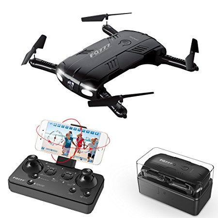 RC Quadcopter Drone with 2.0MP Camera Live Video Foldable Arms Pocket Mini Drone for Beginners 2.4G 6-Axis Headless Mode RTF Helicopter