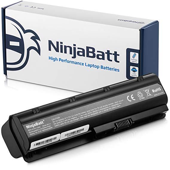 NinjaBatt 12 Cell Laptop Battery for HP 593553-001 593554-001 MU06 593562-001 Pavilion G6 HSTNN-LB0W HSTNN-UB0W HSTNN-Q62C HSTNN-E08C HSTNN-DB0W WD548AA HSTNN-LB0Y HSTNN-LBOW Presario CQ56 CQ57