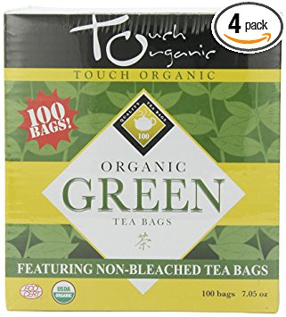 Touch Organic Green Tea Cube, 100 Count, 7.05-Ounce Boxes (Pack of 4)