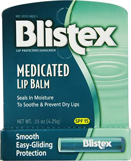Blistex Medicated Lip Balm with SPF 15 for Dryness, Chapping and Soothes Irritated Lips, 0.15oz - Pack of 8