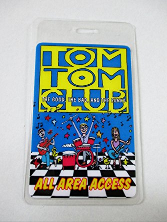 2000 Tom Tom Club Talking Heads Laminated Backstage Pass All Access