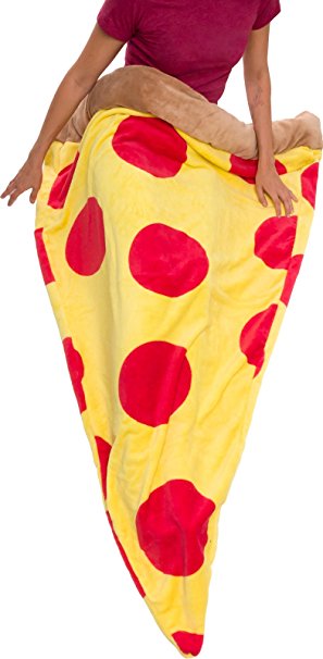 Pizza Sleeping Bag - Plush Fleece Giant Pizza Slice Blanket for Kids and Adults by Silver Lilly (Adult)