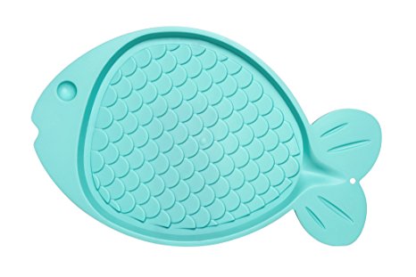 Loving Pets Bella Spill-Proof Fish-Shaped Mat for Cats