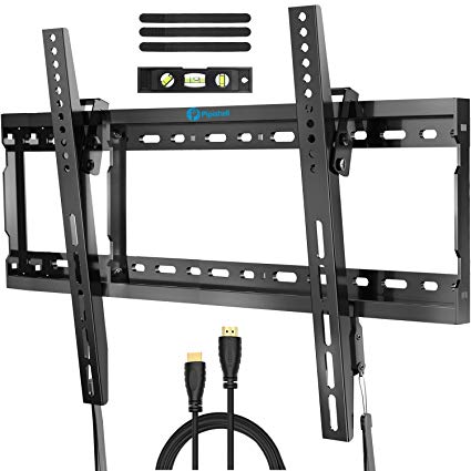 Tilt TV Wall Mount Bracket Low Profile for Most 37-70 Inch LED LCD OLED Plasma Flat Curved Screen TVs, Large Tilting Mount Fits 16-24 Inch Wood Studs Max VESA 600x400mm Holds up to 132lbs by Pipishell