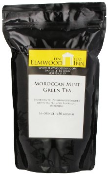 Elmwood Inn Fine Teas, Moroccan Mint Green Tea, 16-Ounce Pouch