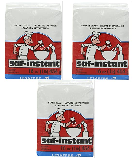 Saf Instant Yeast, 1 Pound Pouch, (Pack of 3)