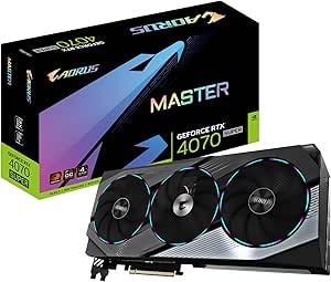 GIGABYTE AORUS GeForce RTX 4070 Super Master 12G Graphics Card, 3X WINDFORCE Fans, 12GB 192-bit GDDR6X, GV-N407SAORUS M-12GD​ Video Card