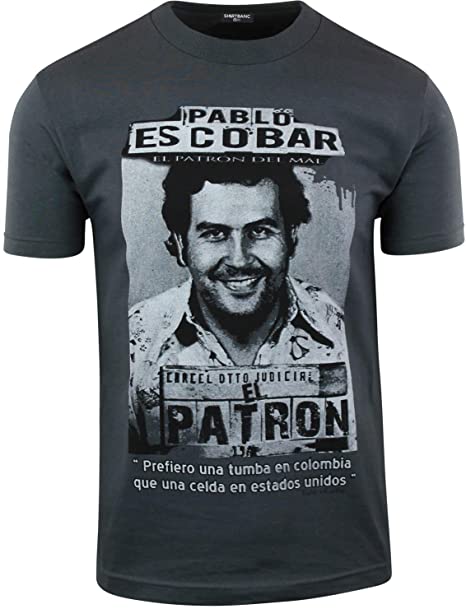 ShirtBANC Pablo Escobar El Patron Del Mal Cocaine Drug Lord Mens Shirt