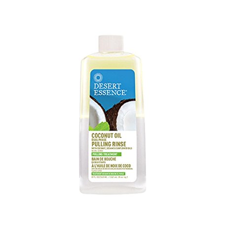 Desert Essence Mouth Rinse Dual Phase Pulling Coconut Oil, 8 Fluid Ounce