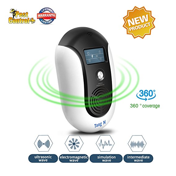 TangN Ultrasonic Electromagnetic Pest Repellent Electronic Control Smart Mosquito Repeller Plug in Home Indoor and Warehouse Get Rid of bug,rats,squirrel,Flea,Roaches,Rodent,Insect[2018 New product]