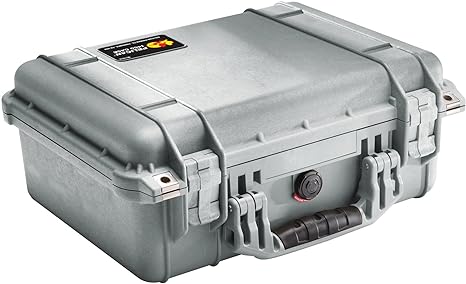 Pelican 1450 Case With Foam (Silver)