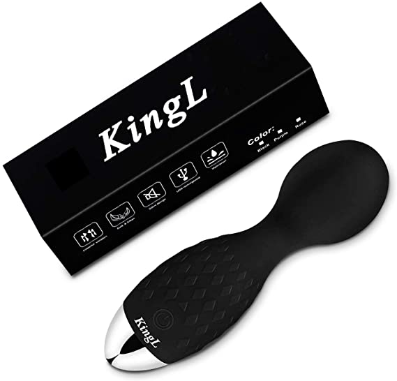 KingL Mini Wand Massager -Small Waterproof Handheld Cordless Personal Massager, USB Rechargeable Powerful Vibration Massager for Body Hand Neck Foot Massage