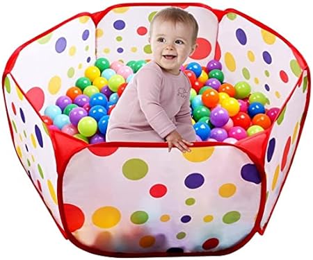 EocuSun Kids Ball Pit, Large Pop Up Toddler Ball Pits Tent for Toddlers Girls Boys for Indoor Outdoor Baby Playpen w/Zipper Storage Bag Maded, Balls Not Included (Red)