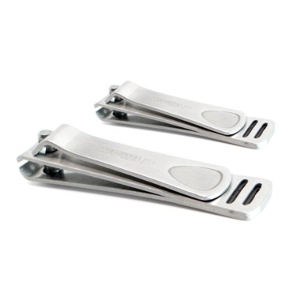 Wowly Precision Nail Clippers Set - Fingernail and Toenail - Large and High Quality Stainless Steel Clipper Kit