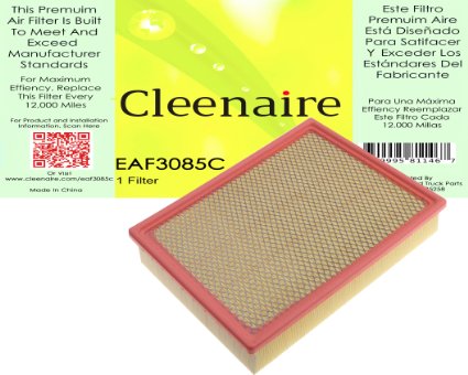 Cleenaire EAF3085C High Capacity Air Filter For Silverado Sierra Tahoe Yukon Suburban Yukon XL Escalade