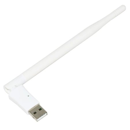 Laxery 150Mbps USB Wireless Adapter with 5DBi Fixed Antenna, 802.11N, White