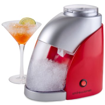 Andrew James Electric Ice Crusher In Stunning Red / Silver, 55W, 600ML Capacity