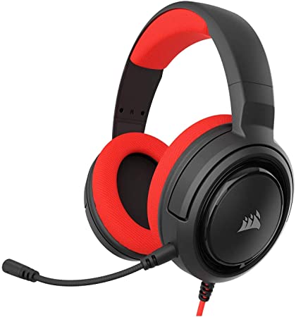 Corsair HS35 Stereo Gaming Headset - Headphones Designed for PC and Mobile – Red