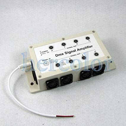 1 Way in 8 Channels Output DMX Dmx512 LED Signal Amplifier Splitter Distributor