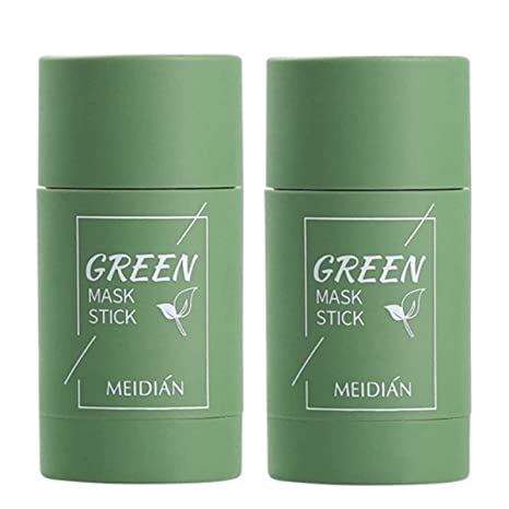 Green Tea Mask Stick(2 Pack), Purifying Clay Mask, Blackhead Remover,Poreless Deep Cleanse Mask Stick,Oil Control Face Mask, Skin Detoxifying Face Stick Mask for all Skin Types