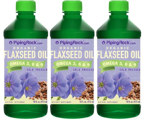 Flaxseed Oil (Organic) 3 Bottles x 16 fl oz