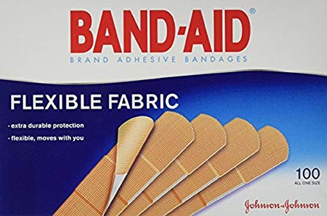 Flexible Fabric Premium Adhesive Bandages, 3/4 x 3, 100/Box