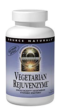 Source Naturals Vegetarian RejuvenZyme, Whole Body Vegetarian Systemic Enzymes, 180 Capsules