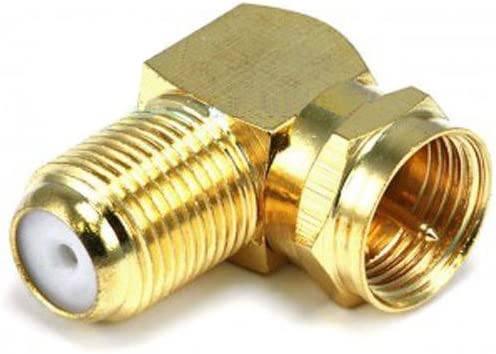Wideskall Gold Plated 90 Degree Right Angle F-Type Coaxial Connector Adapter...