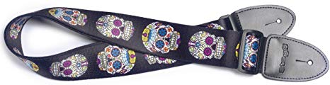 Stagg STE MEX SK 1 Guitar Strap, Mexican Skulls