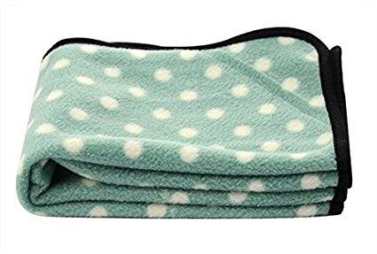 Color You Small Pet Dog Cat Puppy Kitten Soft Fleece Blanket Mat Pad Bed with Spot Design For Car, Lap, Sofa, Pet Bed, Crate, Kennel and Carrier