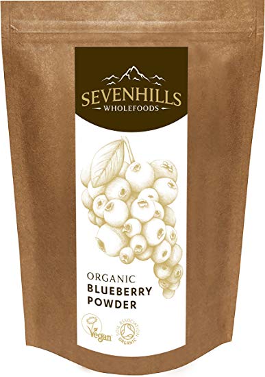 Sevenhills Wholefoods Organic Blueberry Powder, Raw Freeze-Dried, 200g