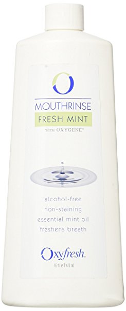Oxyfresh Fresh Mint Mouthwash for Long-Lasting Fresh Breath and Healthy Gums – Alcohol-Free – 16 Oz.