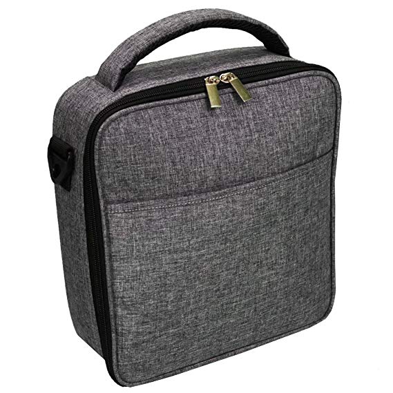 UPPER ORDER Durable Insulated Lunch Box Tote Reusable Cooler Bag 25% LARGER Greater Storage (Charcoal Gray)