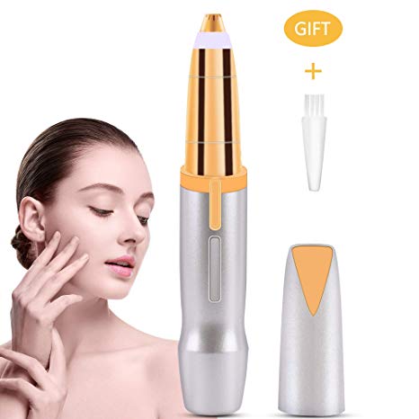 Haphome Painless Eyebrow Hair Remover for Women Best Eyebrow Trimmer, Protable Brows Hair Remover (Silver)