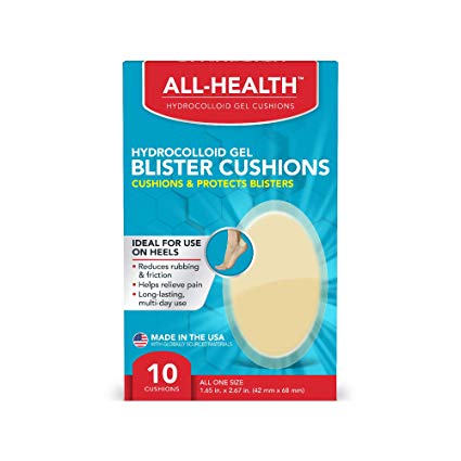 All-Health Hydrocolloid Gel Blister Cushion Bandages, 10 Count