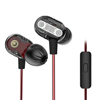 Kz earphones yinyoo kz ZSE dual dynamic in ear headphones comfortable earbuds with microphone for sleep/sport/workout/travel/running ( KZ ZSE with mic)