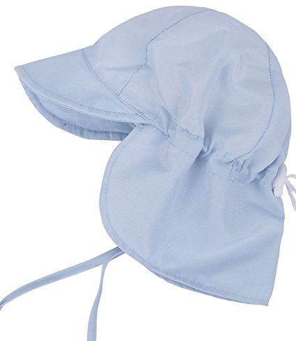 SimpliKids UPF 50  UV Ray Sun Protection Baby Hat w/Neck Flap & Drawstring