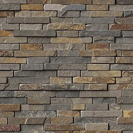 MSI Stone SMOT-RUSTIQUE-3DIL Rustique Interlocking 3D Pattern Tile with Tumbled Finish, Multicolored