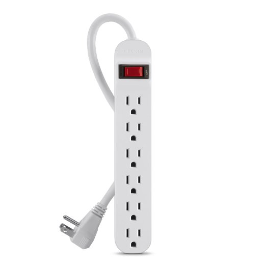 Belkin 6-Outlet Power Strip with 5-Foot Right-Angled Power Plug, F9P609-05R-DP