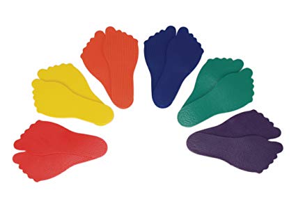 American Educational Products Feet Markers, Assorted Colors, Set of 6