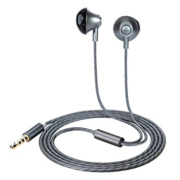 Zeceen M800 Metal Noise Canceling earphones, High Definition and Heavy Deep Bass with Mic for iPhone/iPod/iPad/MP3 Players/Samsung Galaxy/Nokia/HTC/Nexus/BlackBerry/etc(Grey)